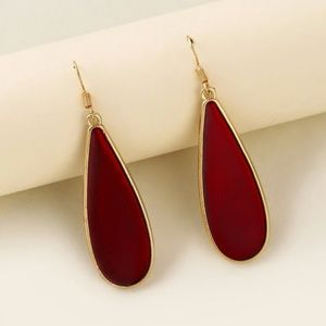 Water-drop Decor Earrings.